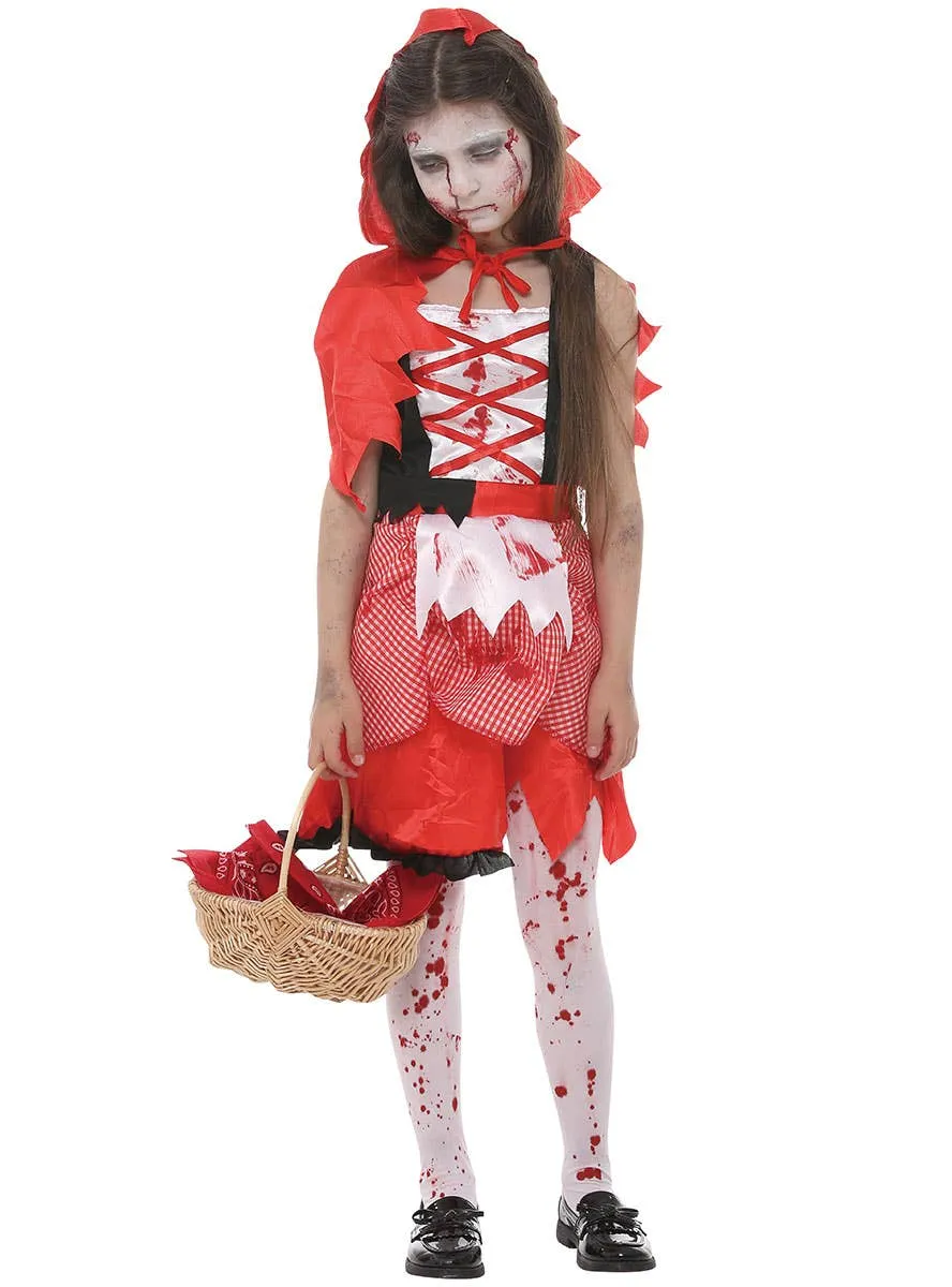 Zombie Red Riding Hood Girls Halloween Costume