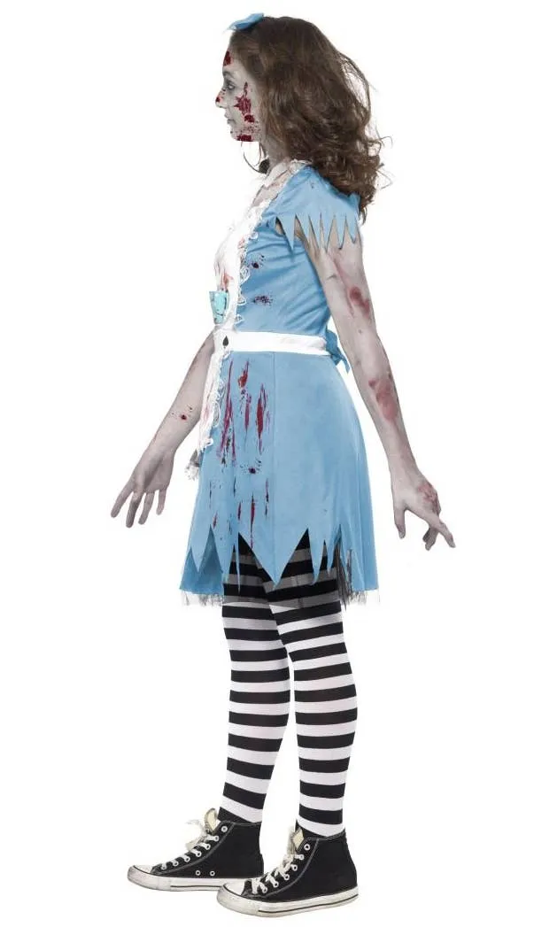 Zombie Tea Party Alice Teen Girls Halloween Costume