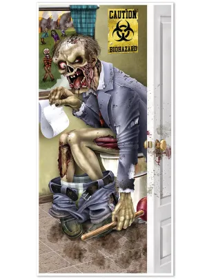 Zombie Toilet Door Cover Halloween Decoration