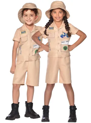Zoo Keeper Suit Unisex Kids Dress Up Costume