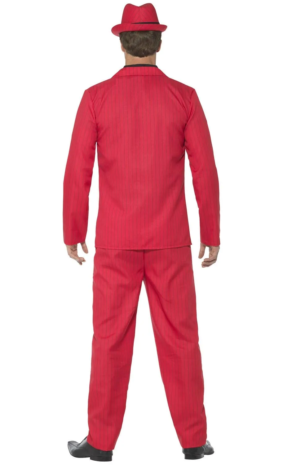 Zoot Suit Mens Red Pinstripe Gangster Costume