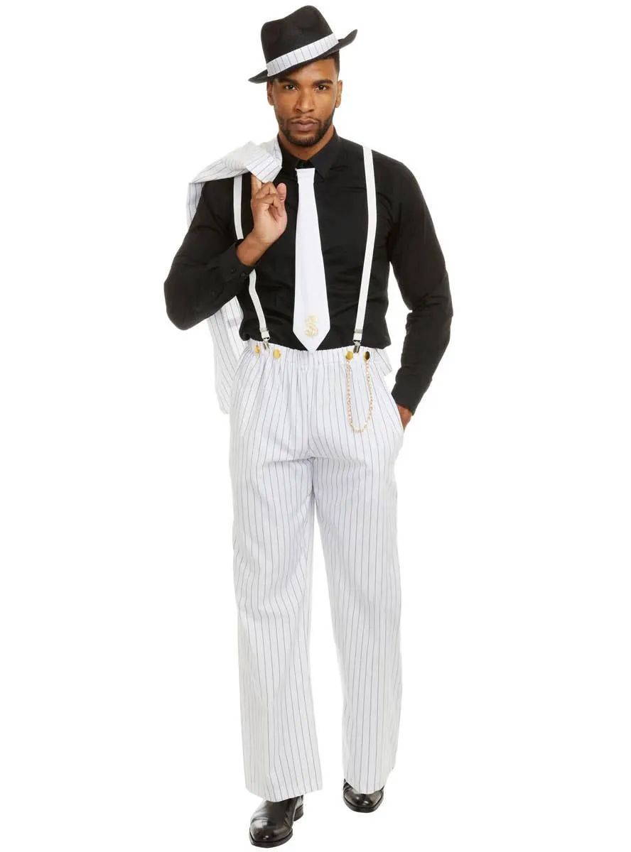 Zoot Suit Riot Mens White 1940s Gangster Costume