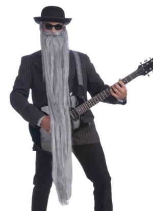 ZZ Top 48" Long Grey Beard with Moustache